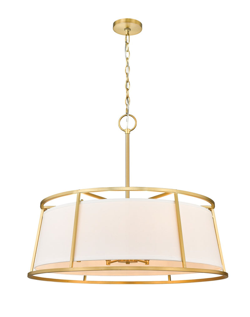 Z-Lite 1935-32RB Eight Light Chandelier, Rubbed Brass