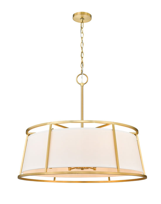 Z-Lite 1935-32RB Eight Light Chandelier, Rubbed Brass