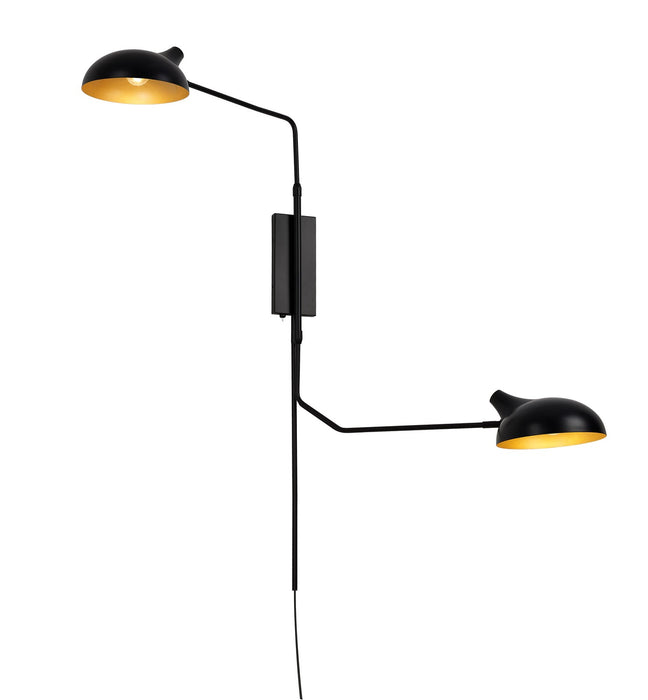 Z-Lite 1942-2S-MB Two Light Wall Sconce, Matte Black