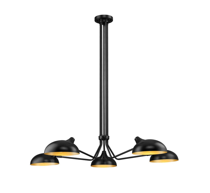Z-Lite 1942-5MB Five Light Chandelier, Matte Black