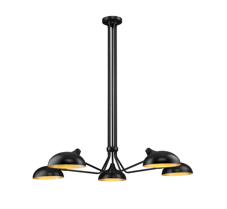 Z-Lite 1942-5MB Five Light Chandelier, Matte Black