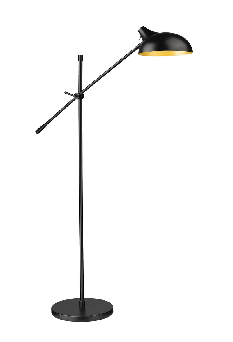 Z-Lite 1942FL-MB One Light Floor Lamp, Matte Black