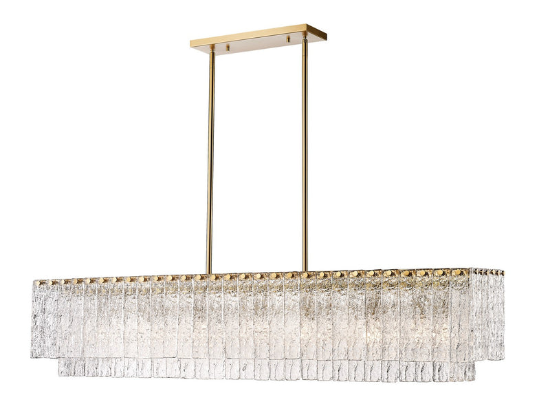 Z-Lite 1943-53L-MGLD Seven Light Linear Chandelier, Modern Gold