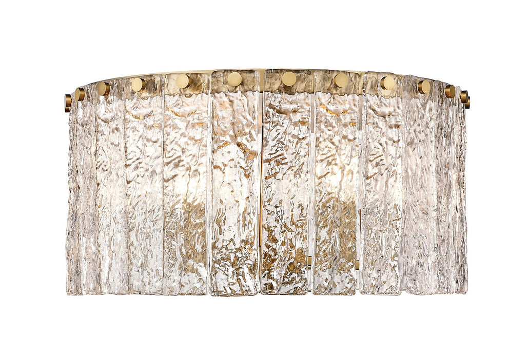 Z-Lite 1943F16-MGLD Five Light Flush Mount, Modern Gold