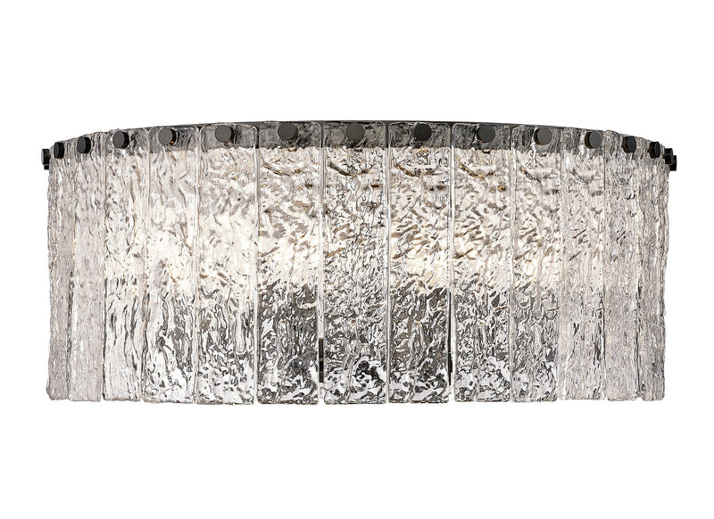 Z-Lite 1943F20-MB Eight Light Flush Mount, Matte Black