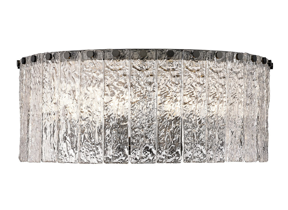 Z-Lite 1943F20-MB Eight Light Flush Mount, Matte Black