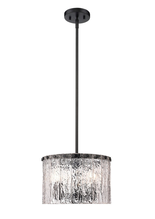 Z-Lite 1943P12-MB Three Light Pendant, Matte Black