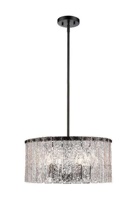 Z-Lite 1943P18-MB Five Light Pendant, Matte Black
