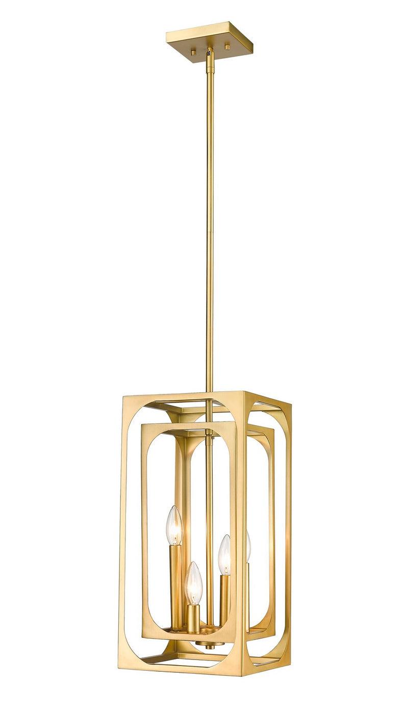 Z-Lite 3038-4RB Four Light Chandelier, Rubbed Brass