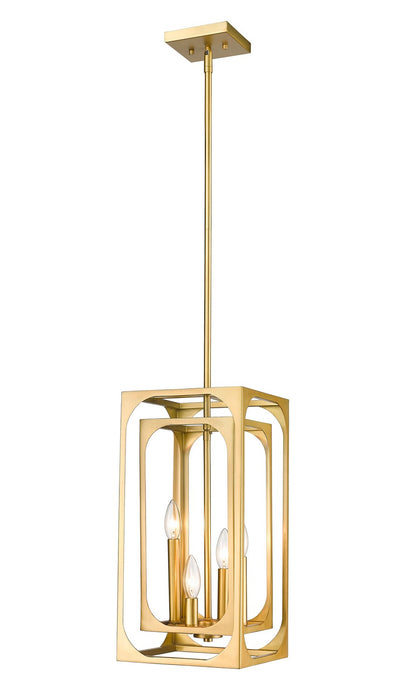 Z-Lite 3038-4RB Four Light Chandelier, Rubbed Brass