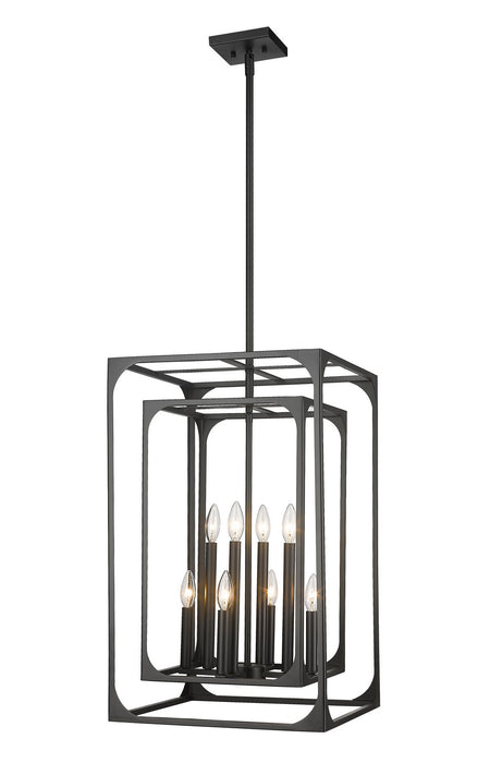 Z-Lite 3038-8MB Eight Light Chandelier, Matte Black