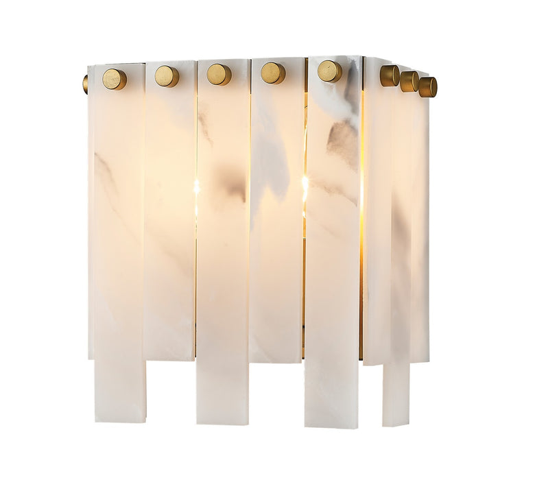 Z-Lite 345-2S-RB Two Light Wall Sconce, Rubbed Brass