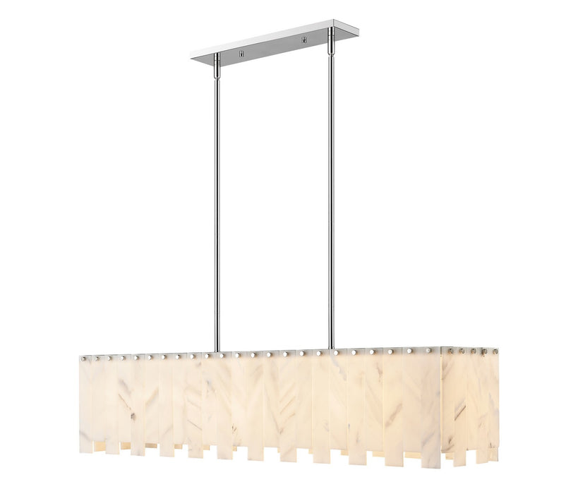 Z-Lite 345-49L-PN Seven Light Linear Chandelier, Polished Nickel