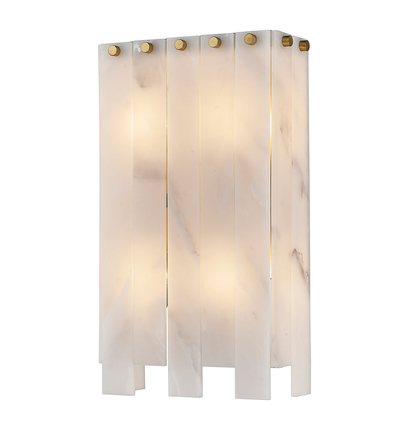 Z-Lite 345-4S-RB Four Light Wall Sconce, Rubbed Brass