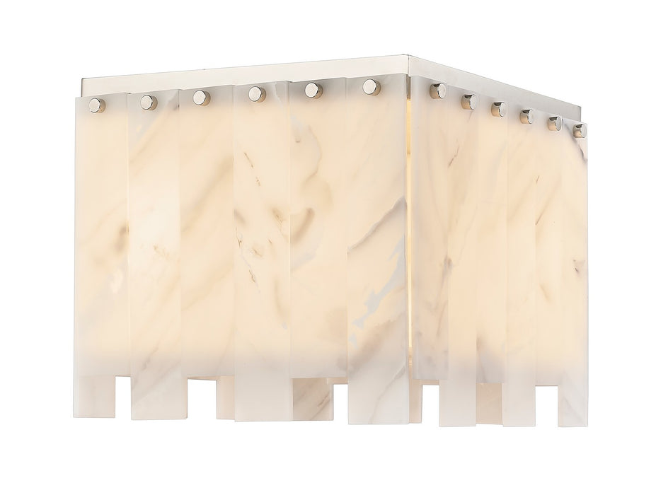 Z-Lite 345F13-PN Four Light Flush Mount, Polished Nickel