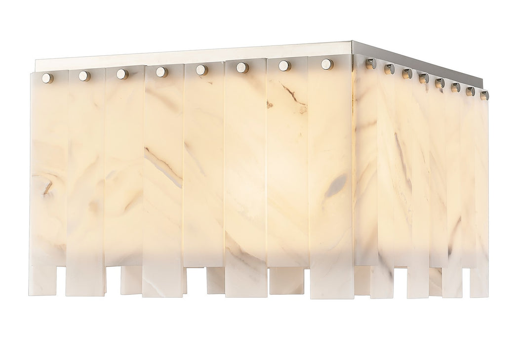 Z-Lite 345F17-PN Six Light Flush Mount, Polished Nickel