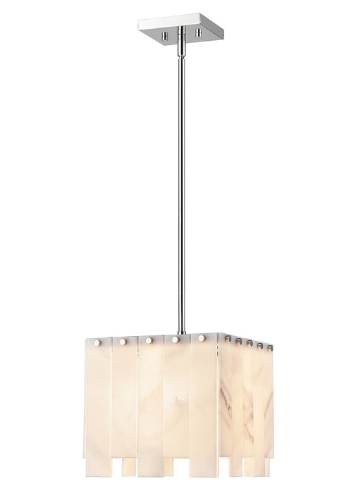 Z-Lite 345P12-PN One Light Pendant, Polished Nickel