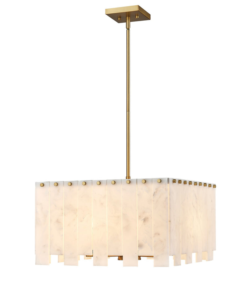 Z-Lite 345P20-RB Eight Light Chandelier, Rubbed Brass