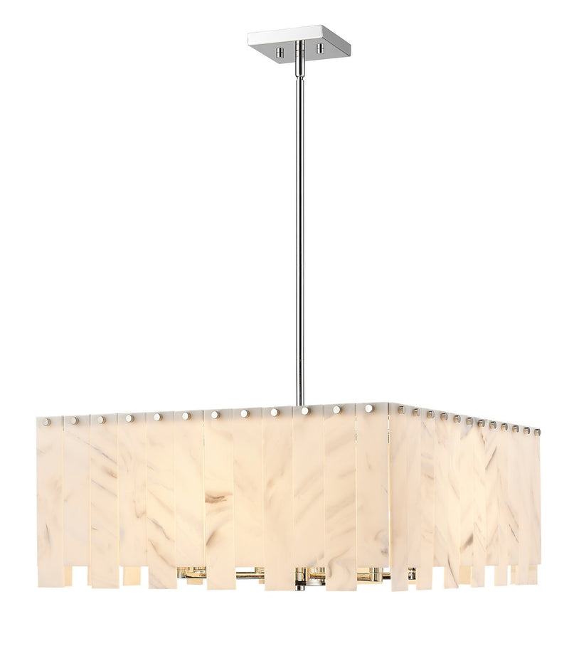 Z-Lite 345P26-PN Eight Light Chandelier, Polished Nickel