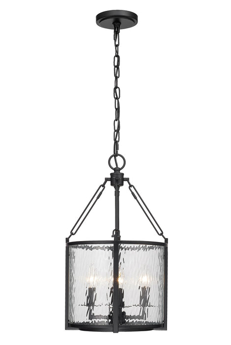 Z-Lite 346P12-MB Four Light Pendant, Matte Black