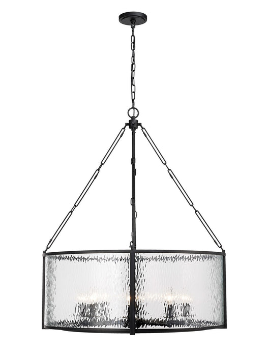 Z-Lite 346P32-MB Eight Light Chandelier, Matte Black