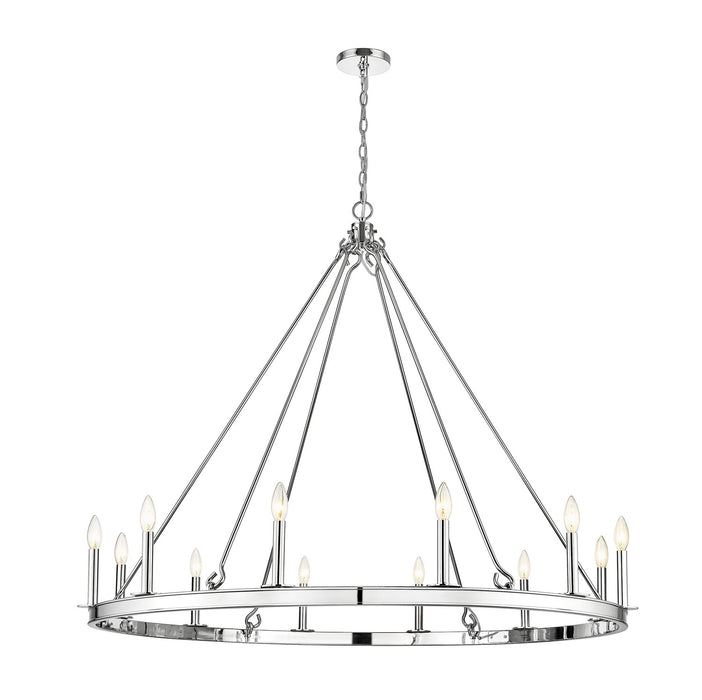 Z-Lite 482R-12PN 12 Light Chandelier, Polished Nickel