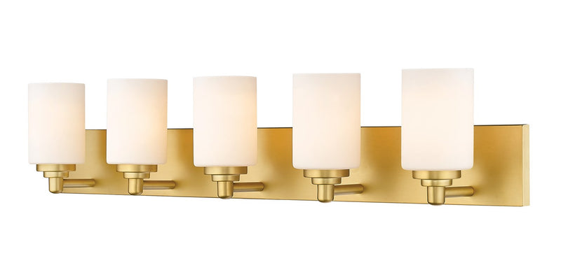 Z-Lite 485-5V-BG Five Light Vanity, Brushed Gold