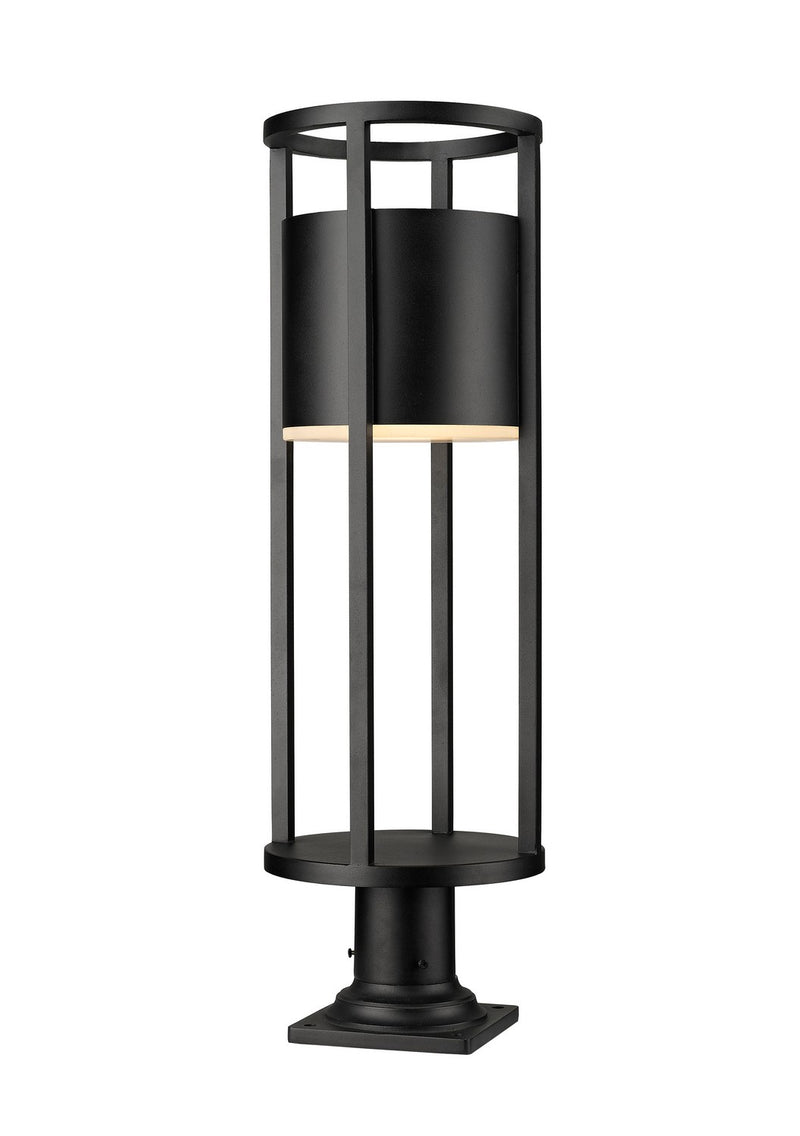 Z-Lite 517PHB-533PM-BK-LED LED Outdoor Pier Mounted Fixture, Black