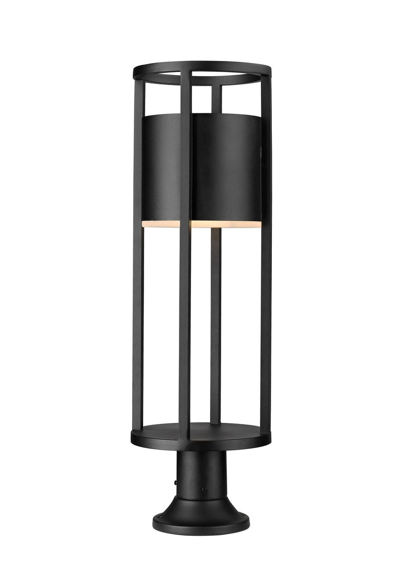Z-Lite 517PHB-553PM-BK-LED LED Outdoor Pier Mounted Fixture, Black