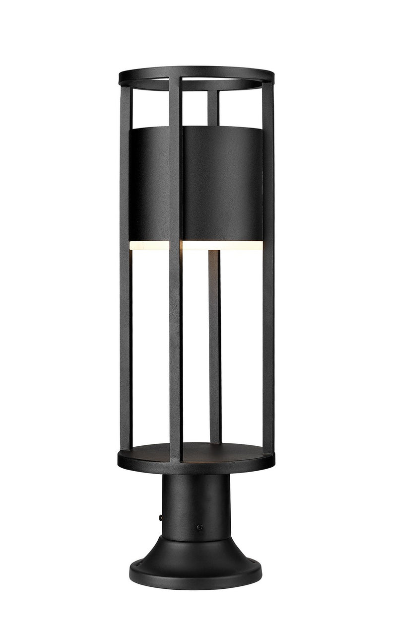 Z-Lite 517PHM-553PM-BK-LED LED Outdoor Pier Mounted Fixture, Black