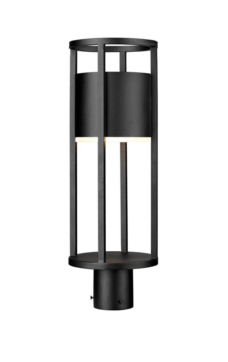 Z-Lite 517PHM-BK-LED LED Outdoor Post Moun Fixture, Black