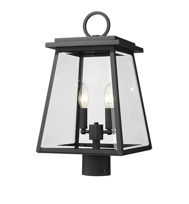 Z-Lite 521PHMR-BK Two Light Outdoor Post Mount Fixture, Black