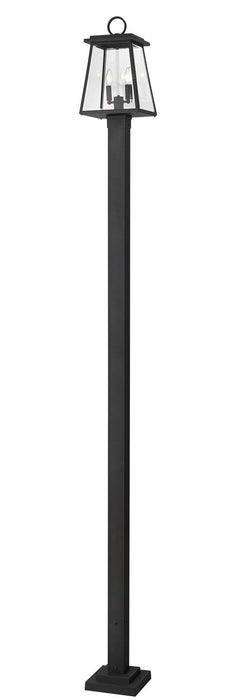 Z-Lite 521PHMS-536P-BK Two Light Outdoor Post Mounted Fixture, Black