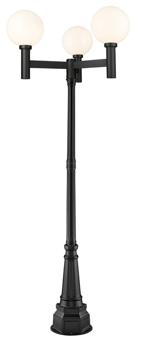 Z-Lite 597BP3-564P-BK Three Light Outdoor Post Mounted Fixture, Black