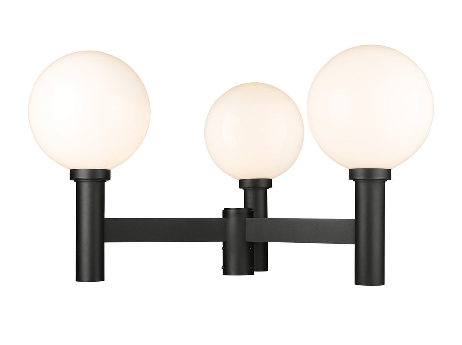 Z-Lite 597BP3-BK Three Light Outdoor Post Mount Fixture, Black