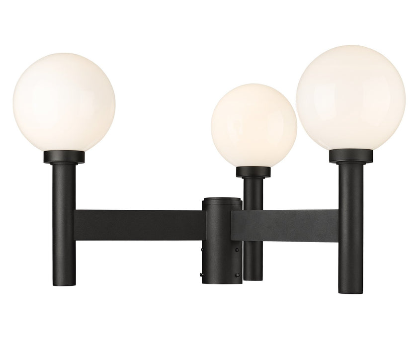 Z-Lite 597MP3-BK Three Light Outdoor Post Mount Fixture, Black