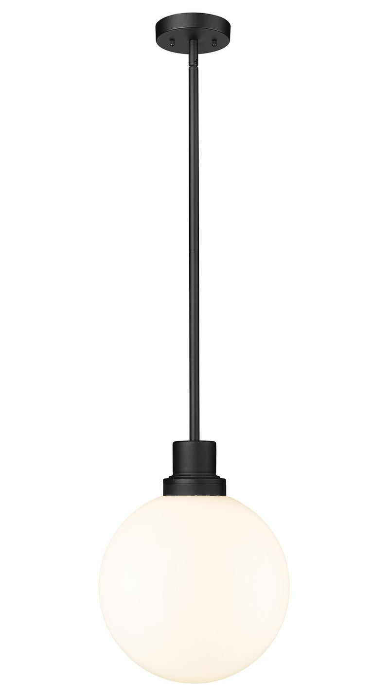 Z-Lite 597P12-BK One Light Outdoor Pendant, Black