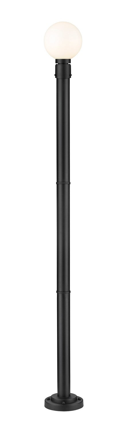 Z-Lite 597PHM-567P-BK One Light Outdoor Post Mounted Fixture, Black