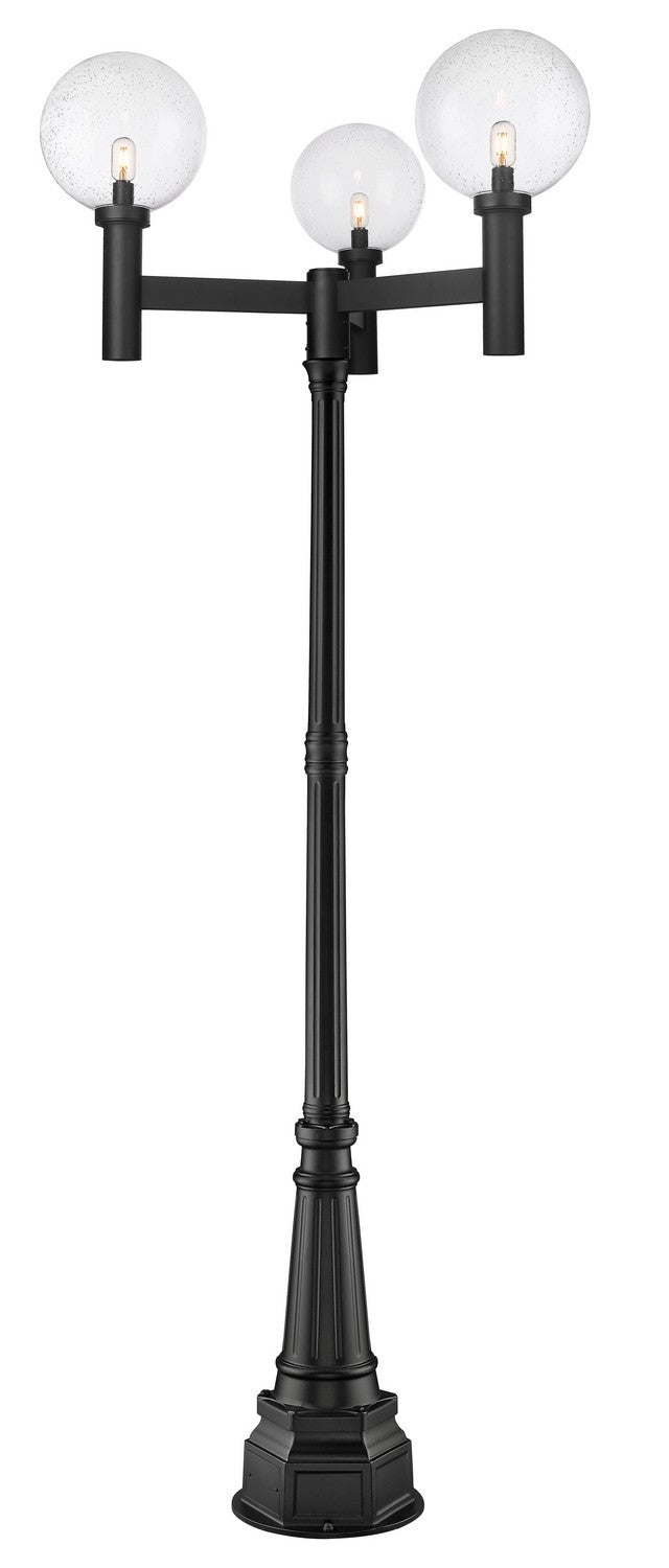 Z-Lite 599BP3-564P-BK Three Light Outdoor Post Mounted Fixture, Black