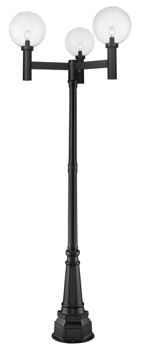 Z-Lite 599BP3-564P-BK Three Light Outdoor Post Mounted Fixture, Black