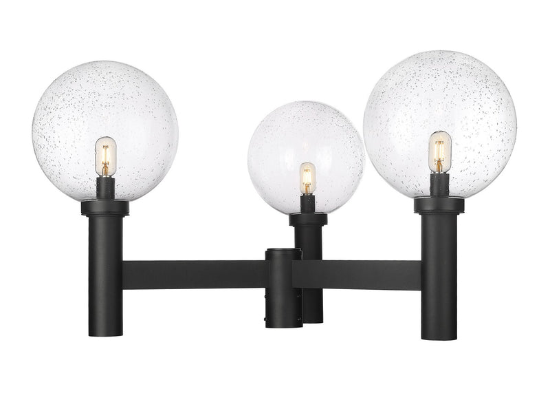 Z-Lite 599BP3-BK Three Light Outdoor Post Mount Fixture, Black