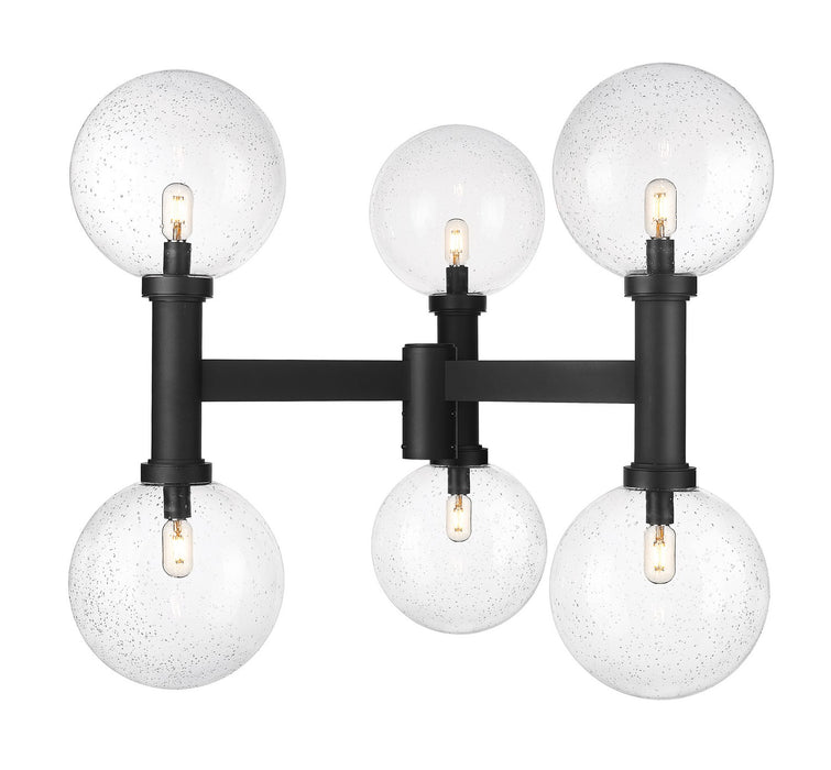 Z-Lite 599BP6-BK Six Light Outdoor Post Mount Fixture, Black