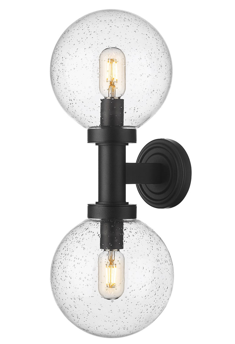 Z-Lite 599M2-BK Two Light Outdoor Wall Sconce, Black