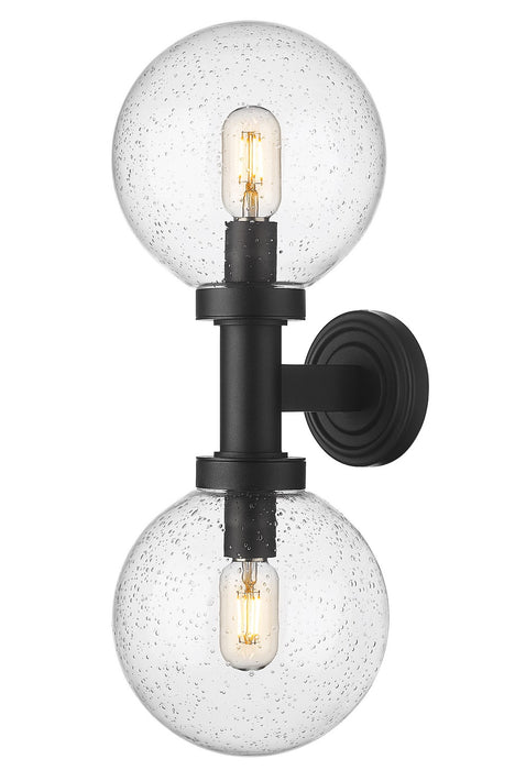 Z-Lite 599M2-BK Two Light Outdoor Wall Sconce, Black