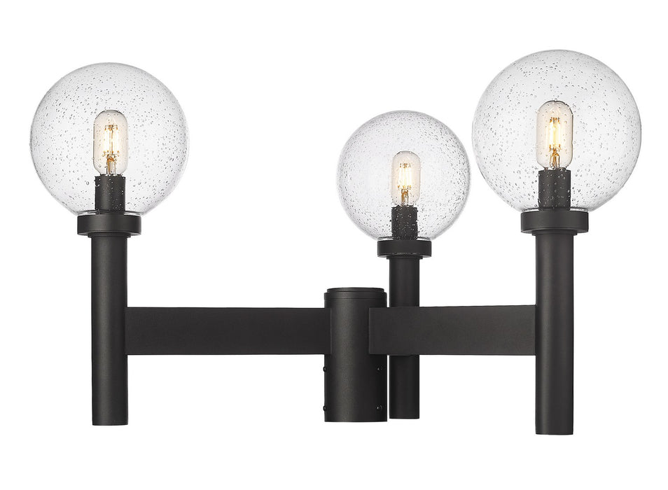 Z-Lite 599MP3-BK Three Light Outdoor Post Mount Fixture, Black