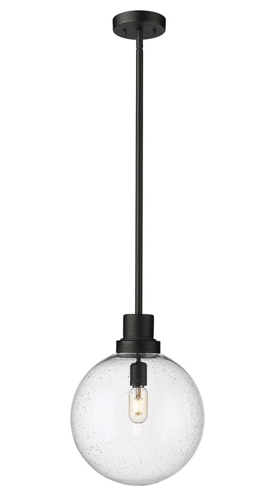 Z-Lite 599P12-BK One Light Outdoor Pendant, Black