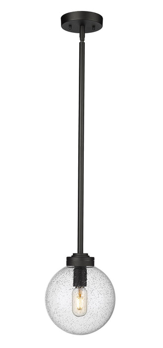 Z-Lite 599P8-BK One Light Outdoor Pendant, Black