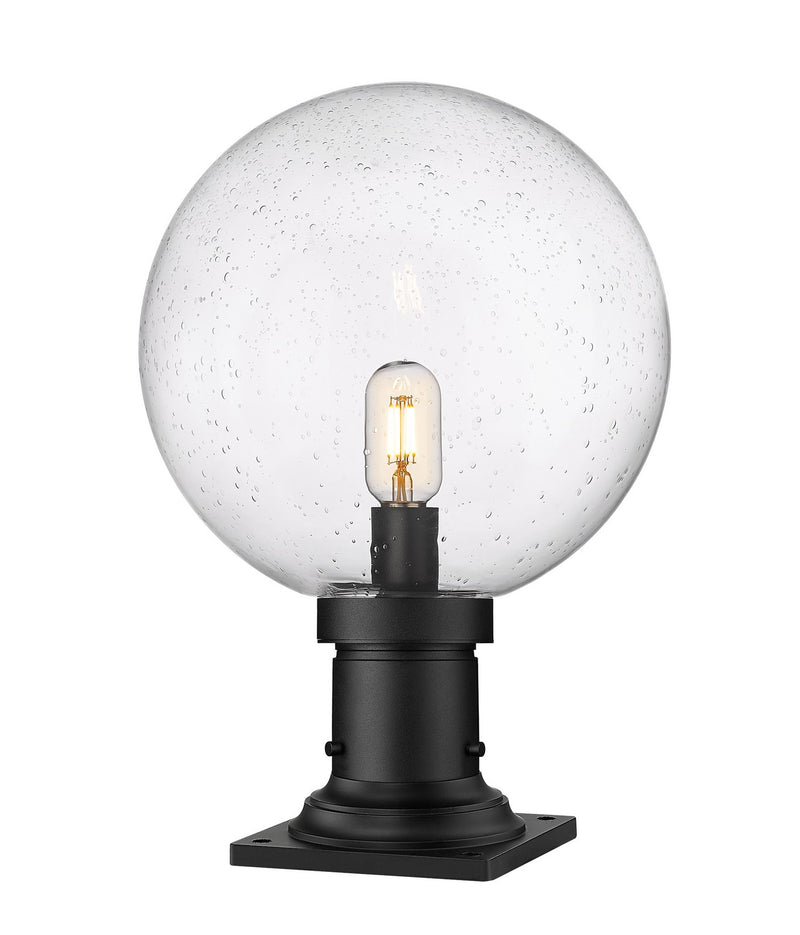 Z-Lite 599PHB-533PM-BK One Light Outdoor Pier Mounted Fixture, Black
