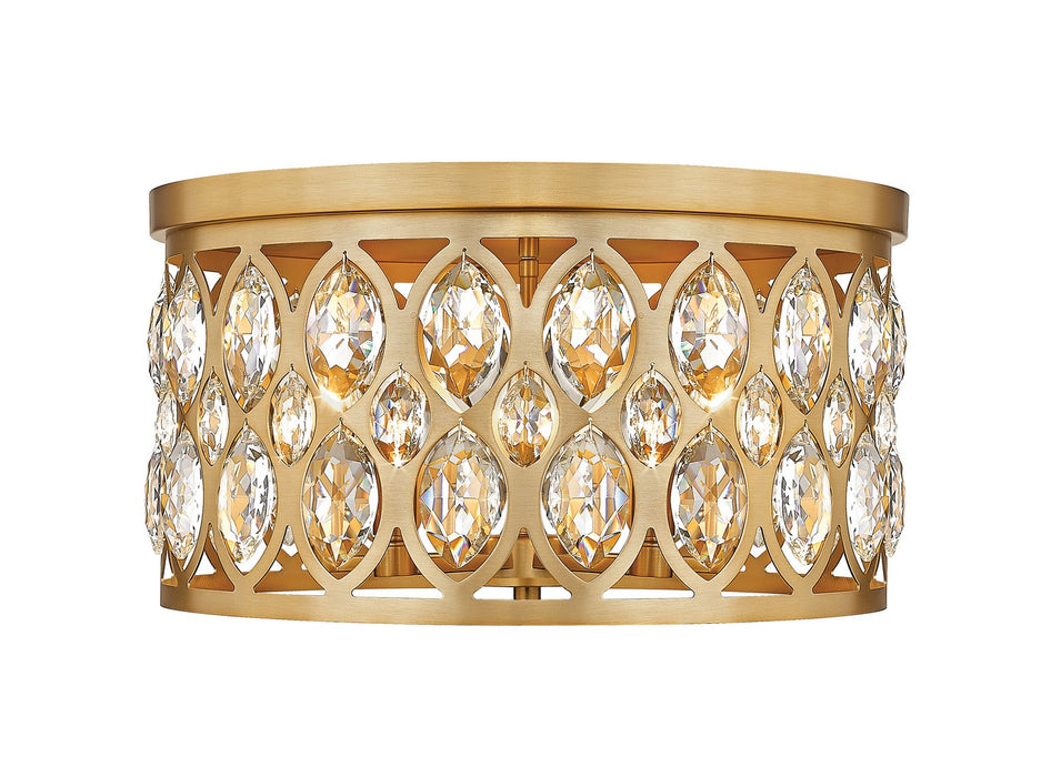 Z-Lite 6010F18HB Five Light Flush Mount, Heirloom Brass