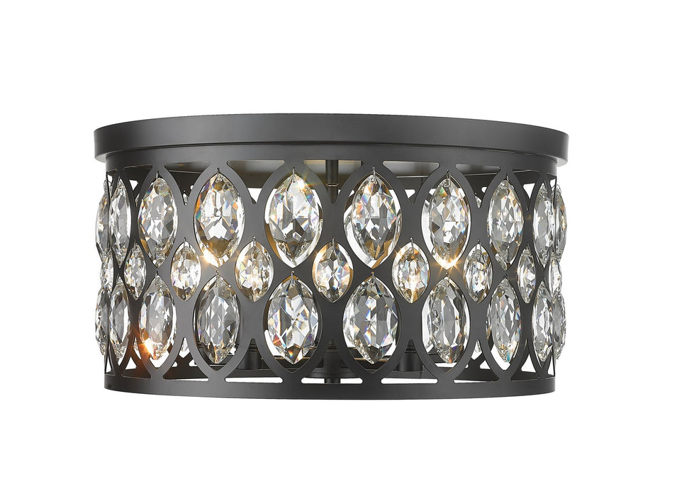 Z-Lite 6010F18MB Five Light Flush Mount, Matte Black